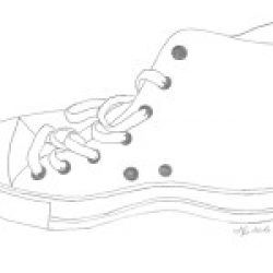 Drawing of a sneaker