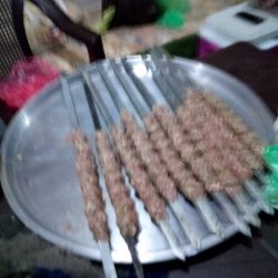 Ground meat on a skwere