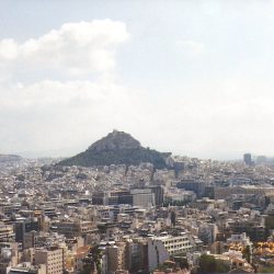 Mt. Lycabettus as seen from the Acropolis