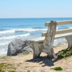 BENCH CHAIR AT THE BEACH