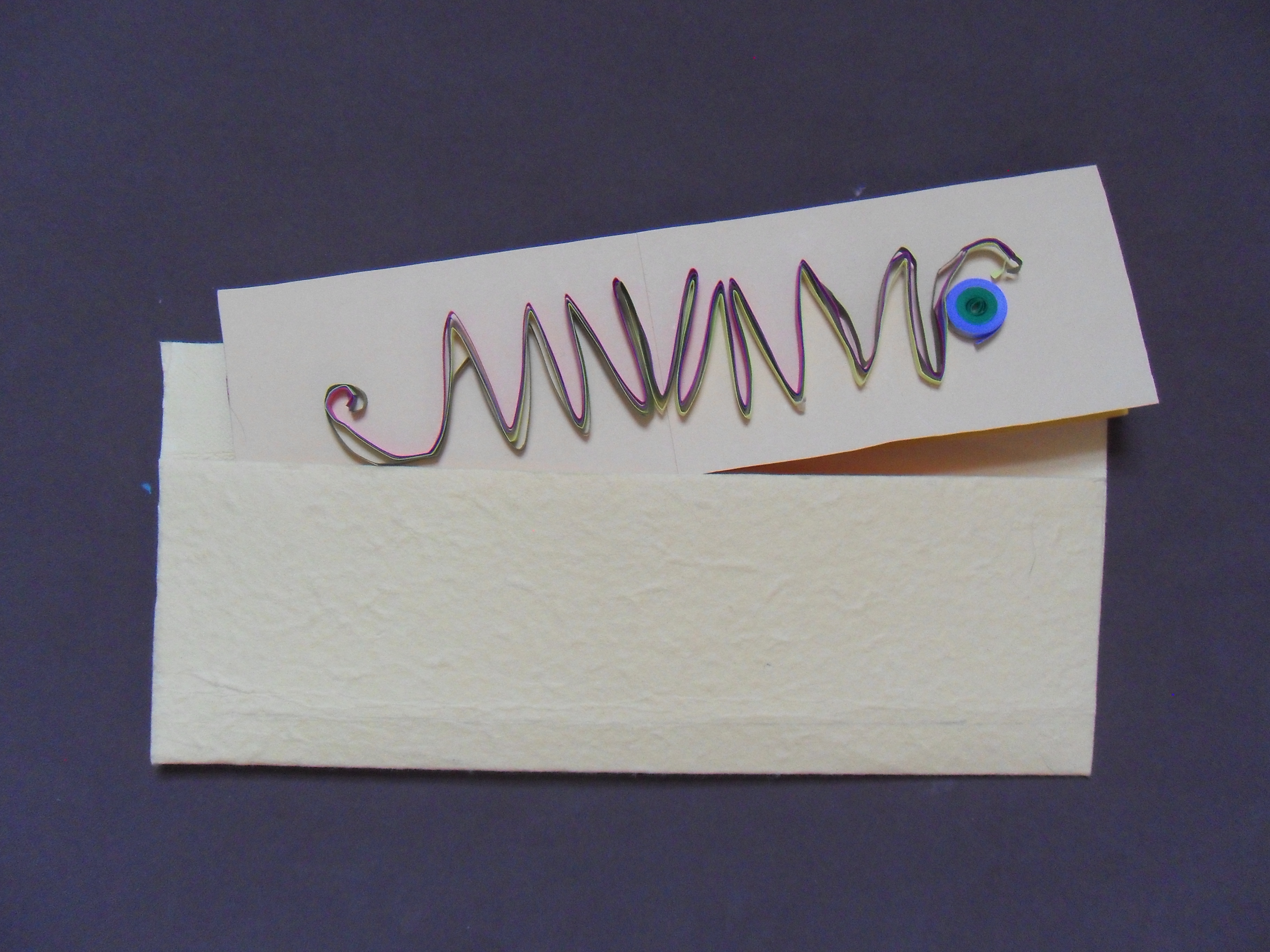 Quilled Caterpillar Note Card