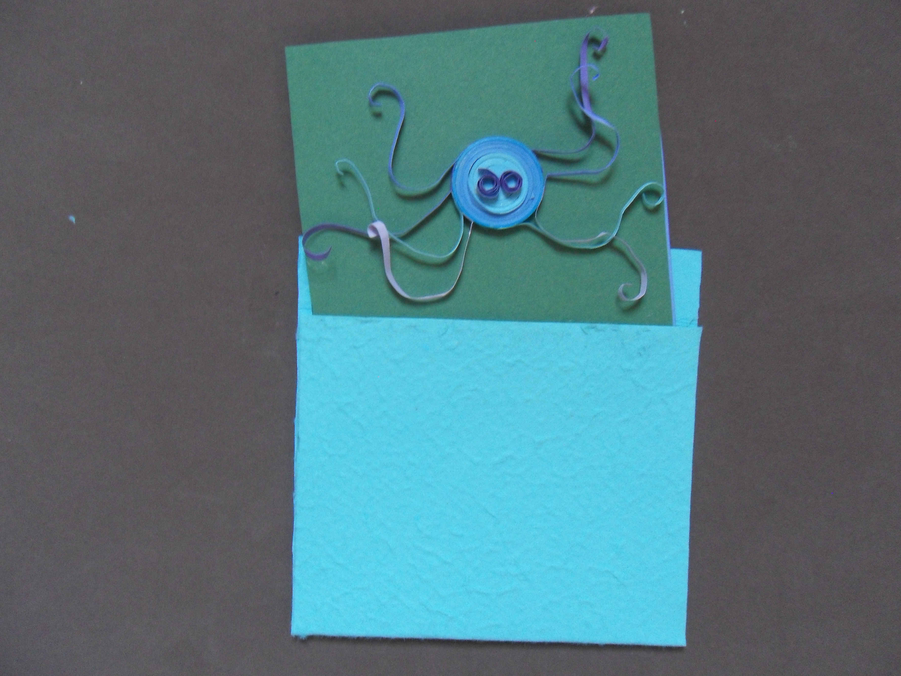 Quilled Octopus Note Card